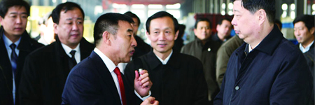 山東省委書記、省人大常委會主任姜異康等領(lǐng)導(dǎo)來景津視察
